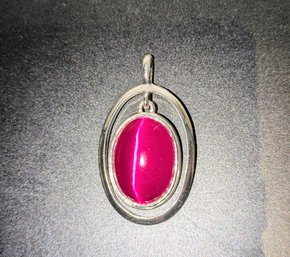 Vintage Art Deco Cats Eye Pendant