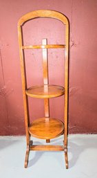 Vintage Collapsible 3 Tier Pie/Tea  Shelf