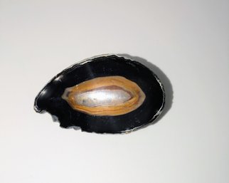 Resin Coated Brazilian Agate Stone Pin