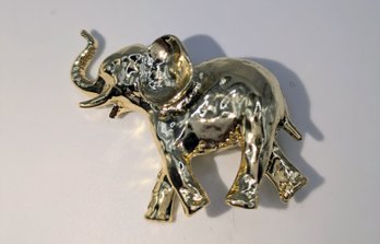 Gold Tone Elephant Pin