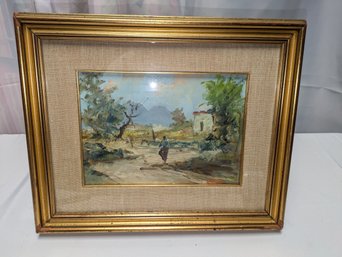 Vintage V. Monti Framed & Signed Painting