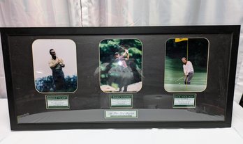 Vintage All Time Golf Legends - 3 Photo Montage - Arnold Palmer, Tiger Woods & Jack Nicklaus