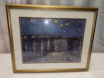 Framed Vincent Van Gogh - 'Starry Night Over The Rhone' Print