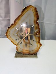 Vintage Natural Agate Desk Clock