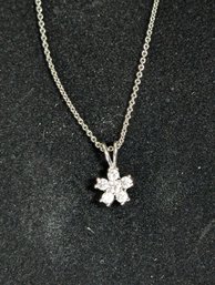 14k Diamond Pendent With 14k Chain