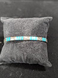 Sterling 950 Turquoise Bangle