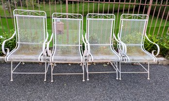 4 Vintage  Wrought Iron Rocker Chairs