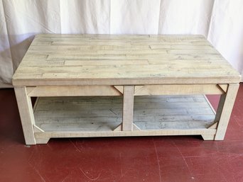 Light Grey Weathered Rustic Lift Top Coffee Table