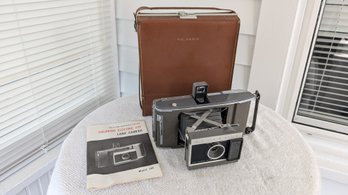 Antique Polaroid J66 Land Camera With Case & Manual