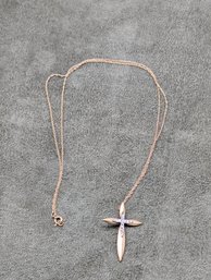 14k Gold Necklace And Cross