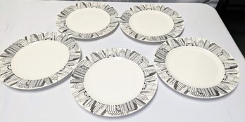 Set Of 5 Manhattan Skyline Dishes