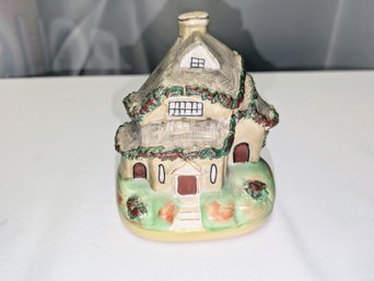 Vintage Old Staffordshire, England, Porcelain Cottage Figurine