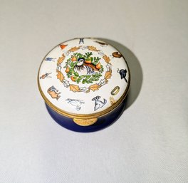 Vintage Staffordshire Enamels '12 Days Of Christmas' Trinket Box