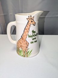 The Mane Lion Ceramic Giraffe Design Pitcher