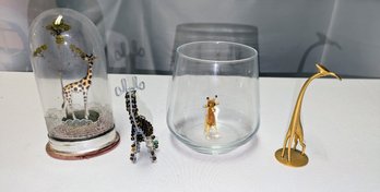 Lot Of 4 Giraffe Design Items