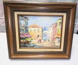 Vintage Original 20th Century Signed Xavier Rabous Framed Oil Painting