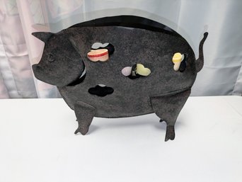 Metal Pig Votive Holder