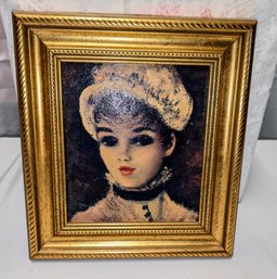 Vintage 1950s Huldah Framed 'Marianne' Print