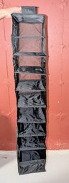 Black Nylon Hanging 9 Pocket Shoe/Purse Storage Organizer