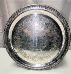 Vintage Wilcox International Silver Co., 'Rose Marie' Ornate & Engraved Serving Dish