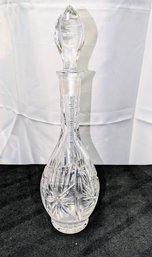 Vintage Cut Crystal Decanter With Stopper