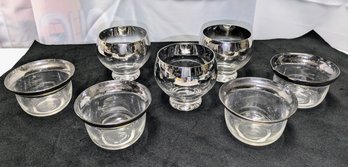 Vintage MCM Mercury Fade Cocktail Bowls & Inserts