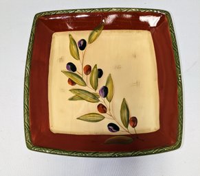 Clay Art 'Antique Olive' Pattern Serving Dish