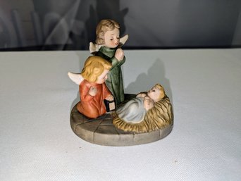 Vintage Lefton China Angels & Baby Jesus Figurine