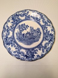 Antique F. Winkle  TOGO Colonial Pottery Stoke England Flow Blue Plate