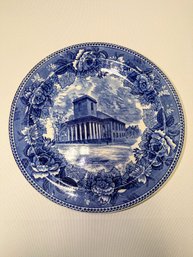 Antique Wedgewood Flow Blue Transfer, Kings Chapel Plate