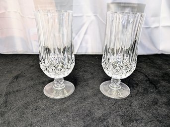 Set Of 2 Long Champ Cristal D'Arques Ice Tea Glasses