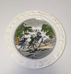 Vintage Adams Pottery Plate - Dr. Syntax Stopt By Highwaymen Plate