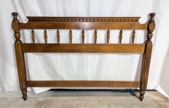 Full Size Wood Head Board With Dentil Moulding  & Spindle Accents - No Frame