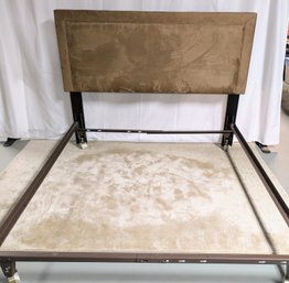 Queen Size Tan Ultra Suede/Micro Fiber Head Board With Frame Included