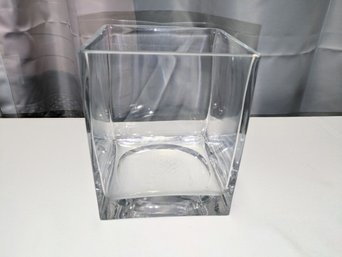 Thick Clear Glass Pillar Candle Holder