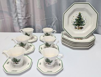 Nikko Japan Christmas Time China Dinnerware Service For 6 -  ( 1 Of 2 )