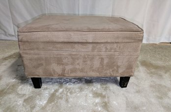 Beige Micro Fiber Material Ottoman