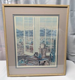 Framed Peter Wong, Signed & Numbered 8/1500 Lithograph 'Cosmopolitan Santa