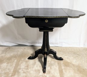 Antique 19th Century Drop Leaf Sewing Table