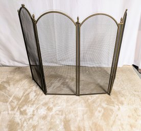 Vintage 4 Panel Arched Fireplace Screen