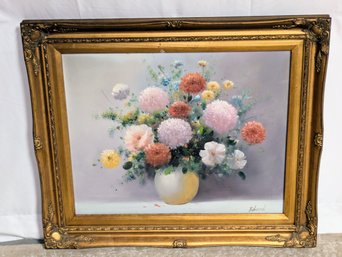 Vintage Framed, Edward Signed Floral Still Life Painting