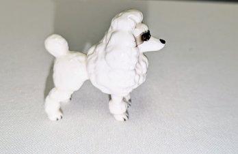 Vintage Porcelain Miniature White Poodle Figurine