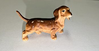 Vintage Porcelain Miniature Dachshund Figurine