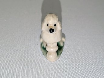 Vintage Miniature 1970s Wade Whimsies Porcelain Poodle Figurine