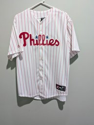 Official Licensed Chase Utley #26 Philadelphia Phillies MLB Baseball Majestic Jersey (L) Vintage