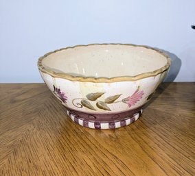 222 Fifth Ibiza Ceramic Floral Pattern Bowl