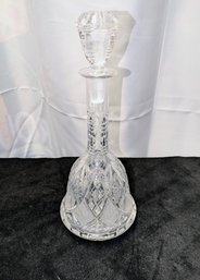 Vintage Bell Bottom Design Cut Crystal Decanter With Stopper