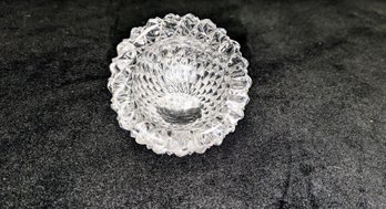 Cut Crystal Diamond Design Side Opening Trinket Dish