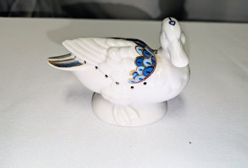 Vintage Byzantium Porcelain Duck Potpourri Holder Made Exclusively For Elizabeth Arden