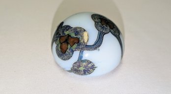 Vintage Artist Signed Blown Glass Paperweight